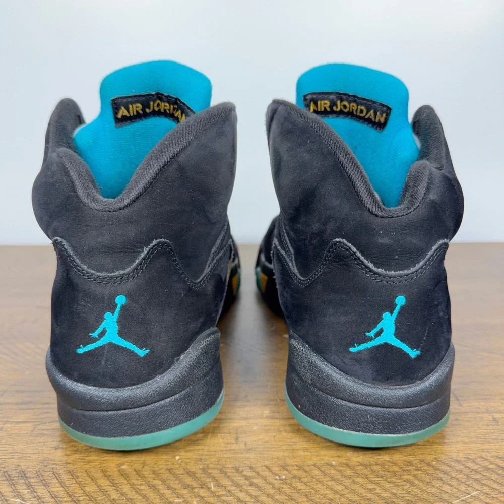 Nike Air Jordan 5 Retro Shoes Mens 11 Black Aqua Basketball Sneakers DD0587-047